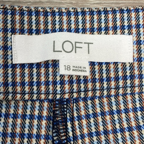 NWOT Loft The Riviera Slim Pants Plaid 18 - Picture 12 of 16